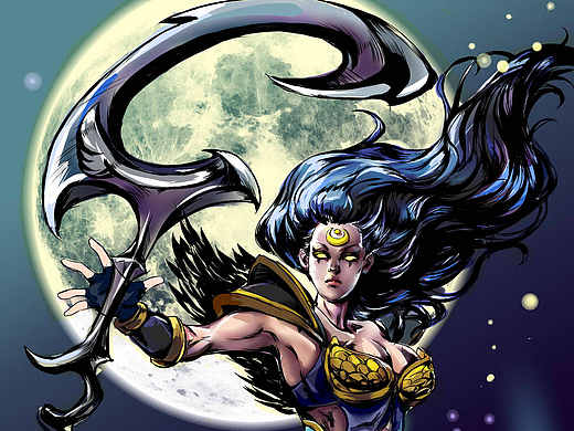 皎月女神——美漫风（个人主页-ZMTczMDgzOTI=） - 商业插画 - 站酷设计师nirvana11原创素材 - 站酷ZCOOL