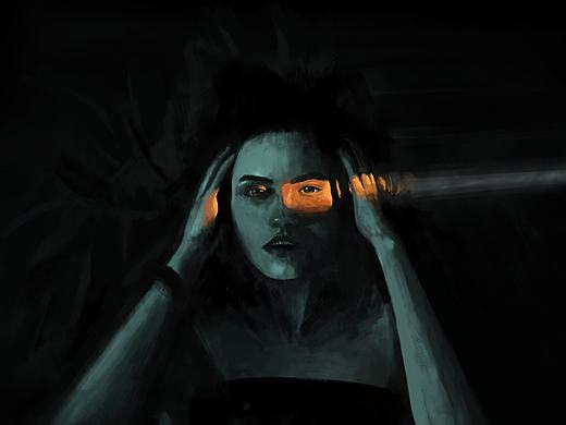 插画分享,越黑暗的地方光越美