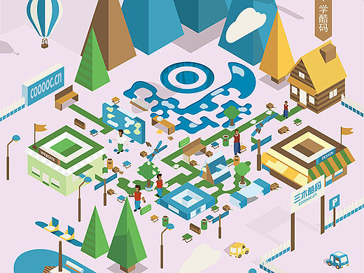 动态艺术二维码~海边、城市、森林、原生态、应有尽有、三木酷码