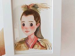 昊然弟弟的水彩小像