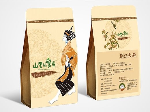 【山里的餐桌】返璞归真，寻味自然 /VI策划、logo设计、包装、网页设计、详情页设计、摄影、民族风