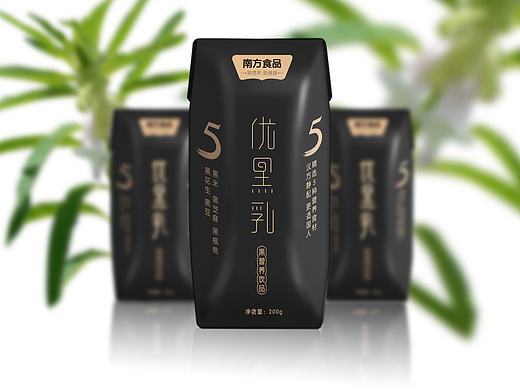 【南方食品】- 如纯酸奶-优黑乳饮品包装设计