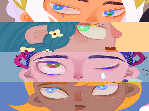 关于鸟类和女生的插画（个人主页-ZNTI4ODc5NjA=） - 商业插画 - 站酷设计师超自然少年A原创素材 - 站酷ZCOOL