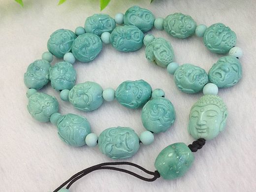 原礦綠松石高瓷精雕【十八羅漢】（個人主頁-ZMTMyMDc0NDA=） - 工藝品設計 - 站酷設計師迷鹿森林原創(chuàng)素材 - 站酷ZCOOL