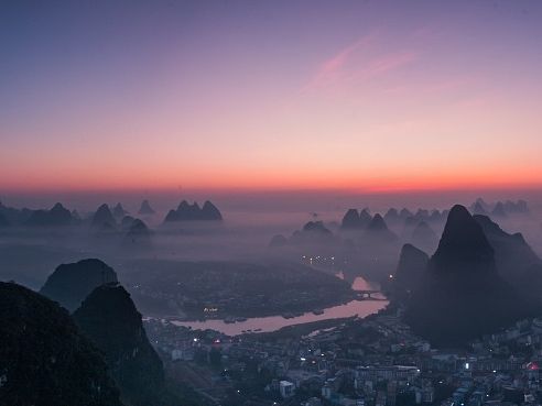 桂林山水之电视塔晨曦4