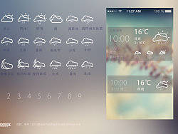 墨迹天气设计-小清新