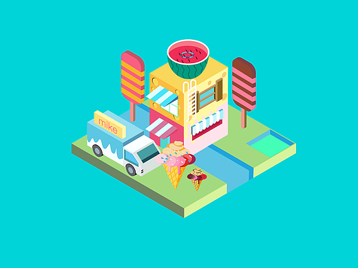 2.5D 插画（个人主页-ZNTUyMTkwNDQ=） - 创作习作 - 站酷设计师蓝衣小刺猬原创素材 - 站酷ZCOOL