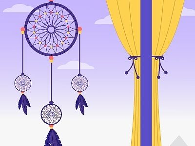 捕夢網(wǎng)（個人主頁-ZMTMxMDMzMDQ=） - 藝術(shù)插畫 - 站酷設(shè)計師hahakele原創(chuàng)素材 - 站酷ZCOOL