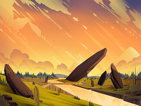 《向光》系列插画作品分享（个人主页-ZNTgyNTgzNDA=） - 商业插画 - 站酷设计师Meew丶原创素材 - 站酷ZCOOL