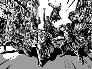 暴走神探电影 宣传插画海报