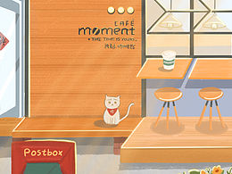 咖啡館春節(jié)手繪袋子