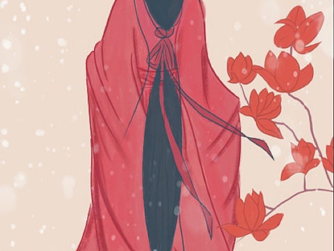 古装红衣女子插图
