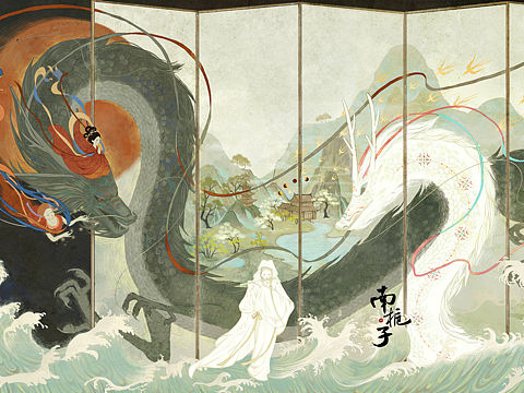 古风插画 | 引龙