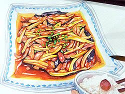 【深夜食堂】手绘川菜美食第六菜：鱼香肉丝