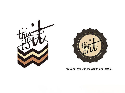 this is it甜品LOGO及包装
