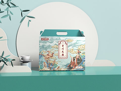 天麻国潮手绘包装品牌设计