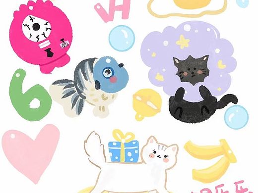 小贴纸（个人主页-ZNjEyNzQ3MjQ=） - 图案 - 站酷设计师Z34071502原创素材 - 站酷ZCOOL