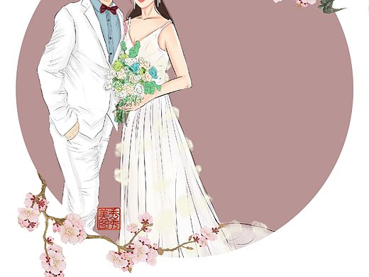 婚纱插画|原创