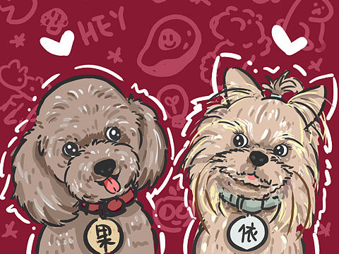 小狗姐妹花