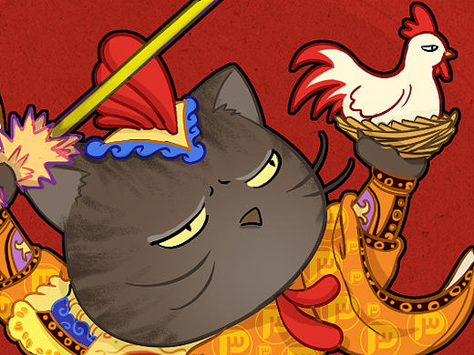 新年大吉吧~~~貓貓門神~~雞蛋之爭~~~（個人主頁-ZMjAwMzI4NzI=） - 創(chuàng)作習(xí)作 - 站酷設(shè)計師地球上的et2EATTY原創(chuàng)素材 - 站酷ZCOOL