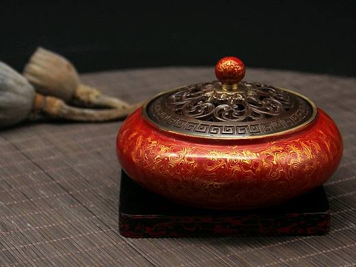 实用漆艺香炉
