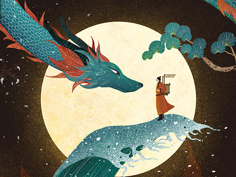 一组中国风插画（六）