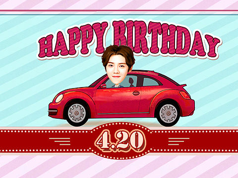 鹿晗生日快乐-甲壳虫贺图