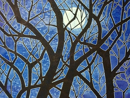 白月光插画-概念设定4年前石头记之猫头鹰纯艺术-绘画4年前一念秋风起