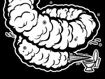 OINSIGHT原创 商业插画 暗黑幽默系列－奔跑吧 屁屁阿童木