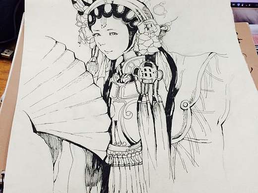 《戏》（个人主页-ZMzAxNzI5NTI=） - 绘画 - 站酷设计师随手画个圆原创素材 - 站酷ZCOOL