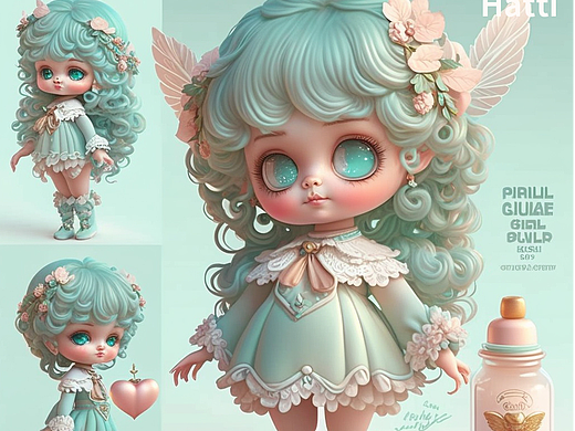 AI生成的小天使IP形象