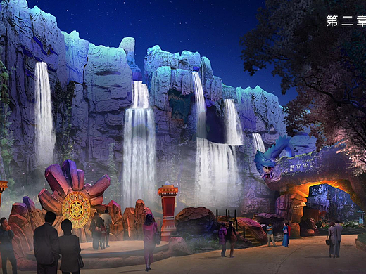 深圳欢乐谷蓝月山谷投影