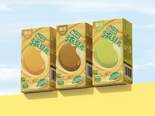 開鑫浓豆乳-豆与水的交融-产品包装设计（个人主页-ZNjY2OTgyOTY=） - 商业插画 - 站酷设计师NPsee_Studio原创素材 - 站酷ZCOOL
