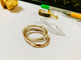 木紋金-雙環(huán)戒