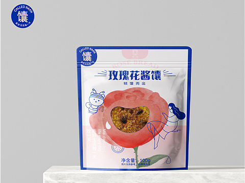 玫瑰花馕包装设计