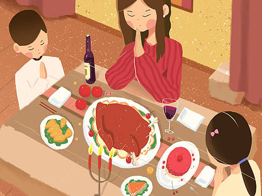 感恩节节日插画