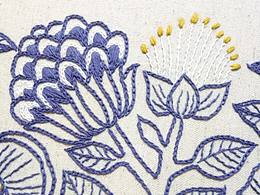 花卉图案刺绣实验