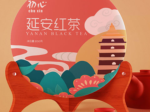 延安红茶/包装设计（个人主页-ZNTg1OTUwMzY=） - 包装 - 站酷设计师小通TONG原创素材 - 站酷ZCOOL