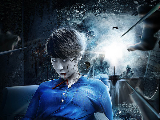 电影筷仙,单人海报,海报,电影海报,倒计时海报,设计字体设计,ps合成