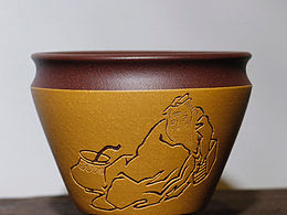 紫砂品杯刻绘设计