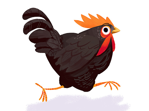 鸡插画-商业插画非攻墨眉5年前平面-品牌venson328年前绝味-绵仔平面