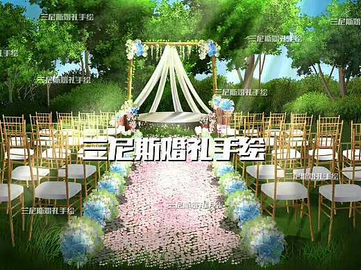 婚禮電腦手繪（個人主頁-ZMjQ4NjM4NTI=） - 文案/策劃 - 站酷設(shè)計師lannisi原創(chuàng)素材 - 站酷ZCOOL