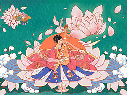 兰花指捻红尘似水，三尺红台万事入歌吹。