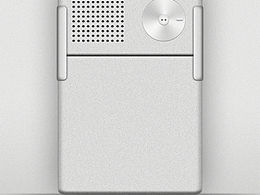 写实，博朗风格收音机，和几个小按钮。