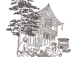 腊味小插画。