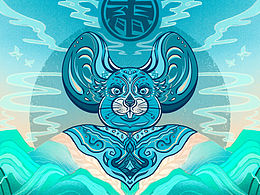 十二生肖守护神插画设计