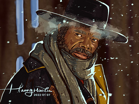 电影插画练习|八恶人procreate