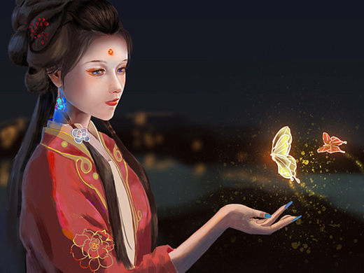 《祝英台》插画-创作习作51013年前练习插画-创作习作1011年前画给