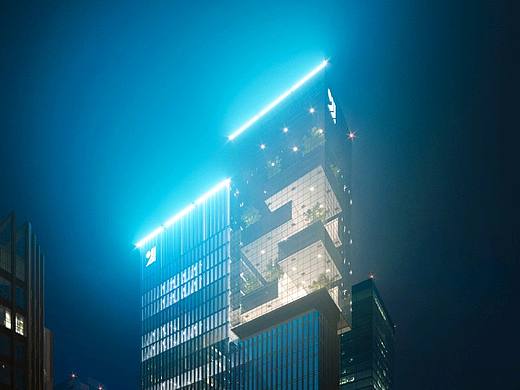 广州颐德中心—建筑夜景表现