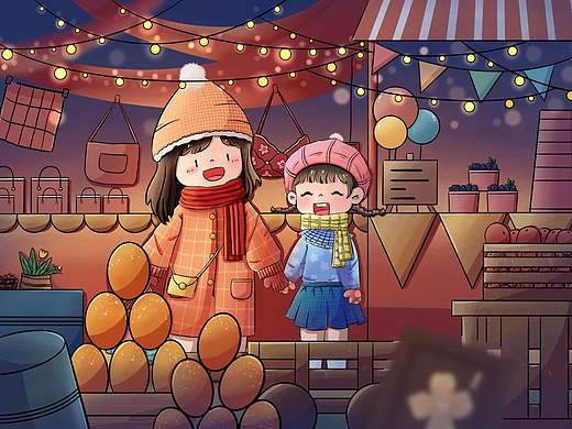 夜晚的集市